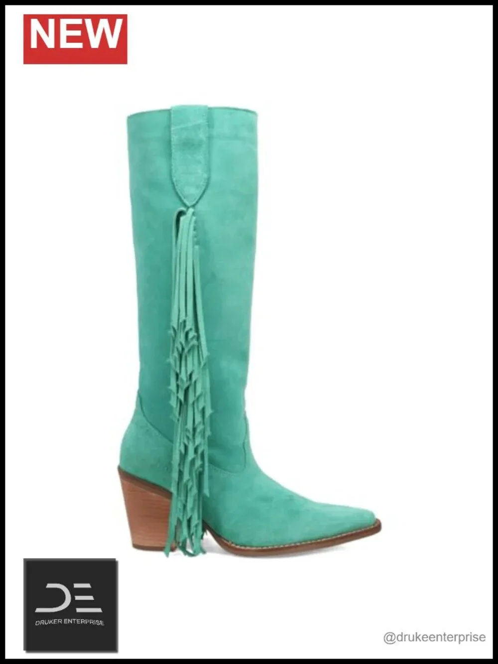 Dingo Twister Snip Toe Over the Knee Boots Suede Mid Heel Pull On